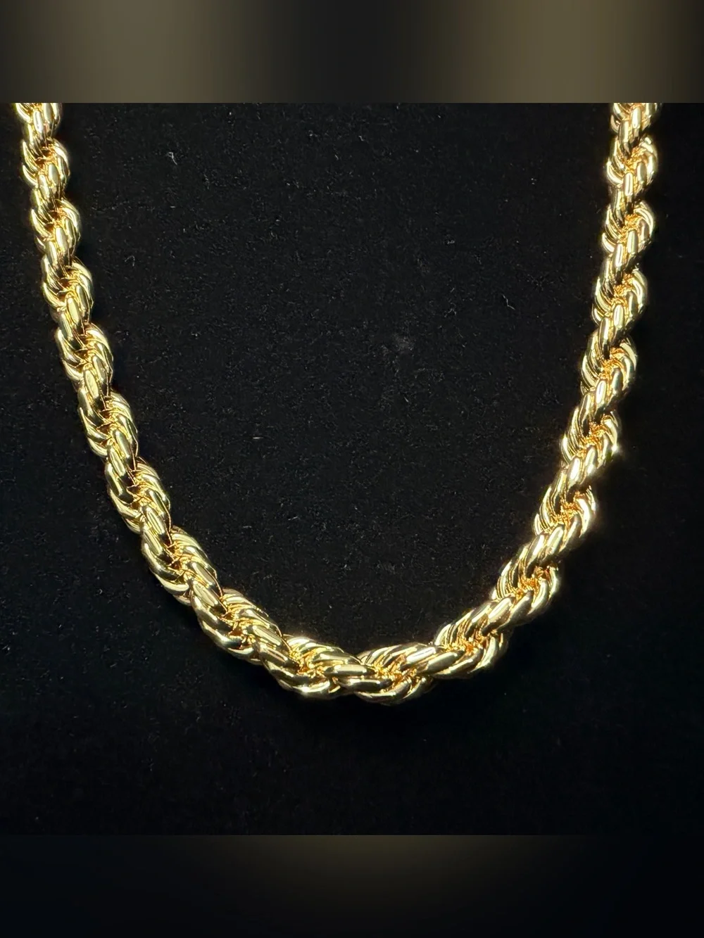 14K Stamped Gold Filled Rope Chain 22in 5.2MM Very Nice! Brand New